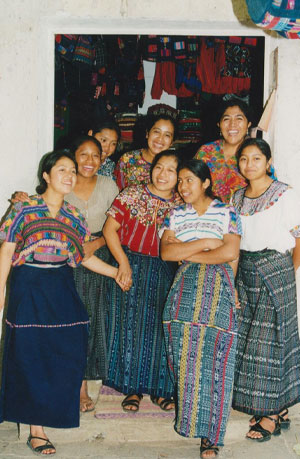 Guatemalan Women Dressed in Traditional Mayan ‘Traje’